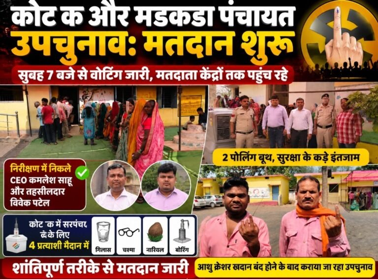 कोट क और मड़कडा पंचायत उपचुनाव: सुबह 7 बजे से मतदान जारी, मतदाता पहुंच रहे मतदान केंद्र