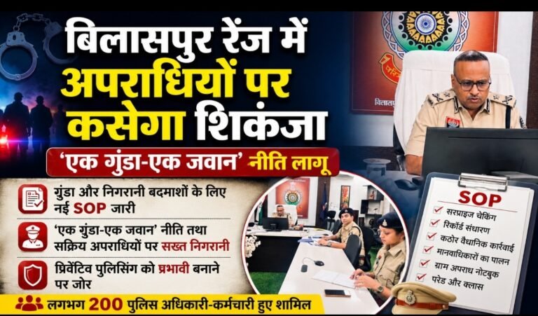 बिलासपुर रेंज में अपराधियों पर कसेगा शिकंजा, ‘एक गुंडा-एक जवान’ नीति लागू